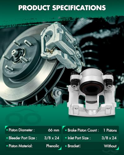 Image of SCITOO 184340 Front Left Disc Brake Caliper Assembly Without Bracket | for Jeep for Cherokee /for Comanche /for Grand Cherokee /for Grand Wagoneer /for TJ /for Wagoneer /for Wrangler