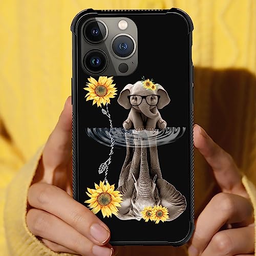 CARLOCA Compatible with iPhone 12 Mini Case,Sunflower Elephant iPhone 12 Mini Cases for,Fashion Graphic Design Shockproof Anti-Scratch Drop Protection Case for iPhone 12 Mini - image 6