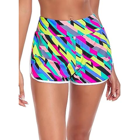 Colloyes Women's High Waisted Swim Board Shorts Cover