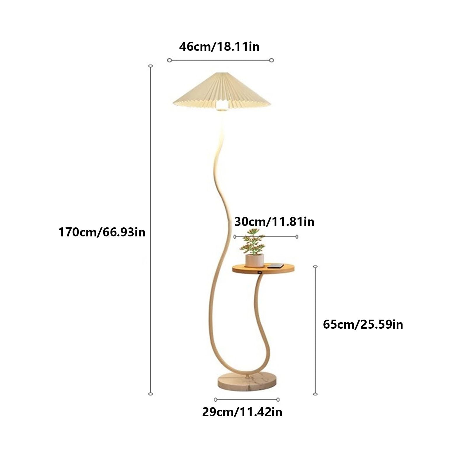 desk lamp Lampa podłogowa Nowoczesna lampa podłogowa ze złotym łukiem z połowy stulecia z półką, lampa stojąca podłogowa z abażurem z plisowanej tkaniny i marmurową podstawą do salonu Lampa stojąca w