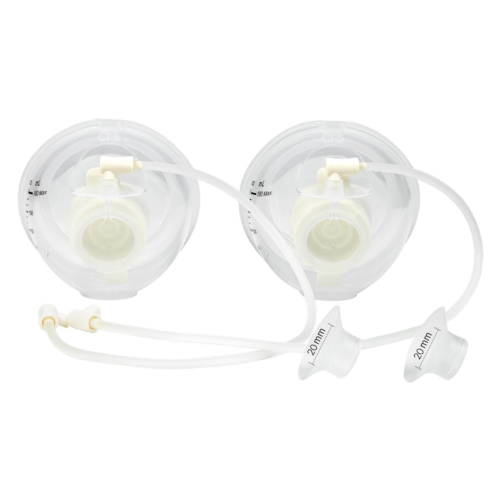 Phanpy Handsfree Wearable Breastmilk Collection Cups S4, Original Phanpy Breast Pump Replacement Accessories, 24 mm Flange and 20mm Insert Included, 12 oz / 360 ml, 2 Piece