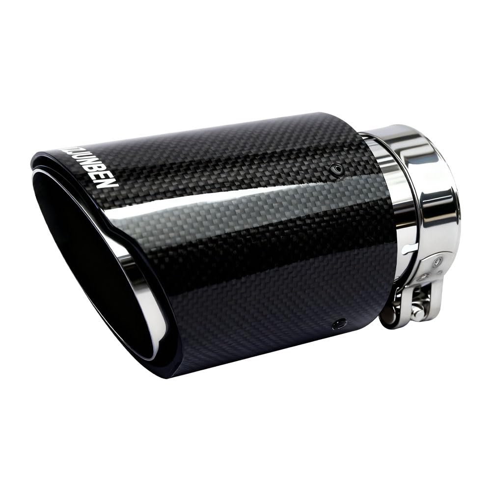 carbon fiber exhaust tip, carbon fiber tail pipe, inlet size 63mm/2.5", outlet size 89mm/3.5" carbon fiber muffler, suitable for automotive exhaust pipes with a diameter of 61-63mm-image-29