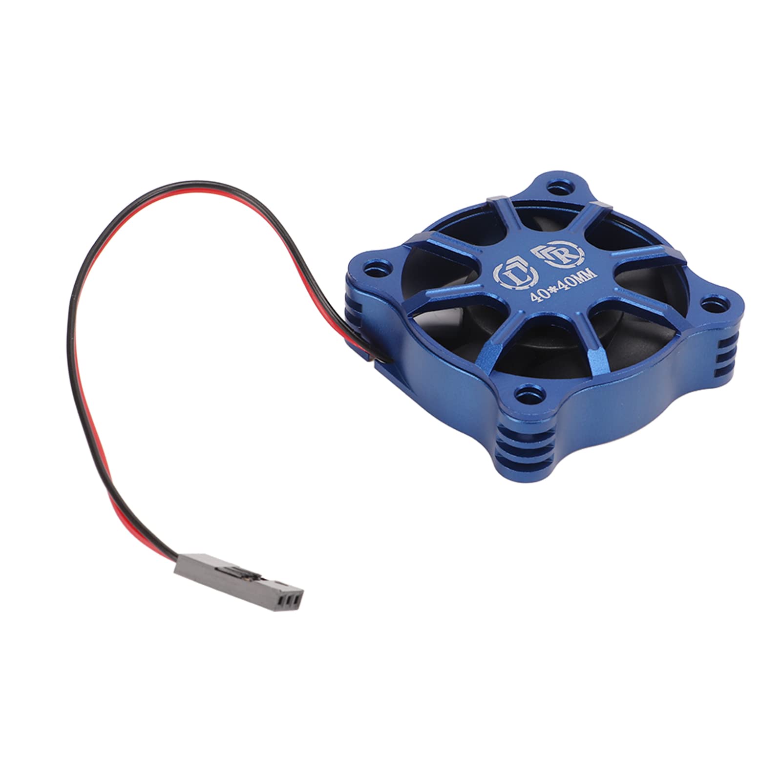 RC Motor Fan, Light Weight Aluminum Alloy Exquisite Appearance Fast Heat Dissipation RC Cooling Fan for 1/12 1/8 Motor ESC for 1/10 1/12 RC Car (Dark Blue)