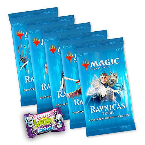 Preisvergleich Produktbild Magic the Gathering - Ravnicas Treue - 5X Booster Packung + Center Shock - deutsch