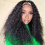 🍀【Alta calidad y sensación suave】: nuestra peluca de cabello humano con diadema está hecha de cabello humano brasileño 100% sin procesar, cortado de una donante joven.Y nuestra peluca tiene una gorra de peluca elástica transpirable, suave y cómoda, que se puede colorear.
