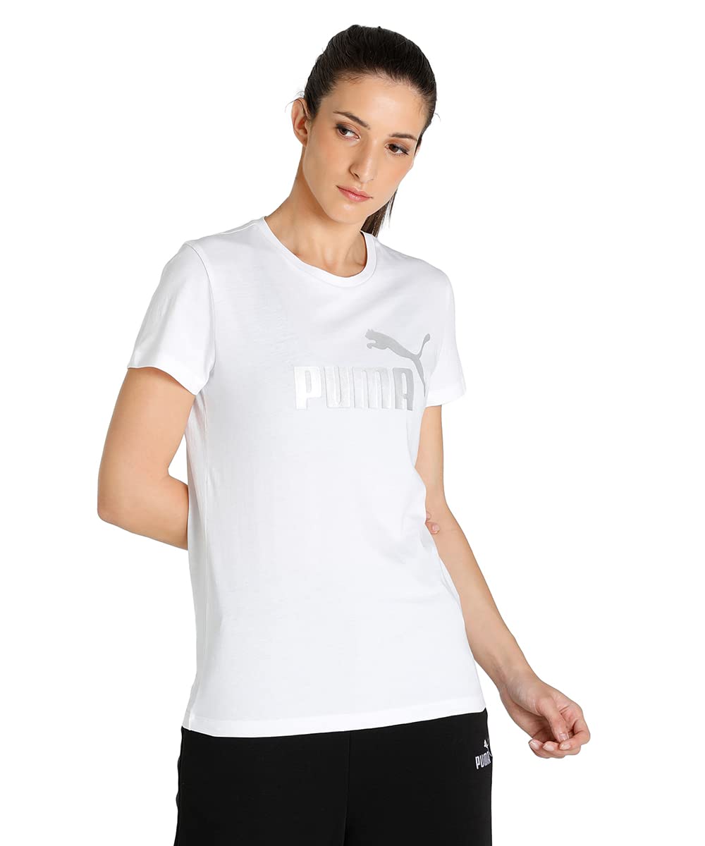 Kadın ESS+ Metallic Logo Tee T-shirt