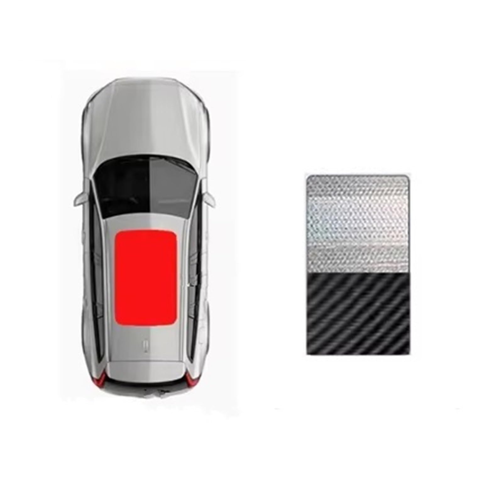 Sonnenblende Auto Netz Für Skoda Für Superb 2013-2015 Physikalische Kühlung Auto Panorama Dach 1X Hitzeschild Fenster Sonnenschutz Anti-UV Autofenster Sonnen-Schutz(Silver Black Sedan)
