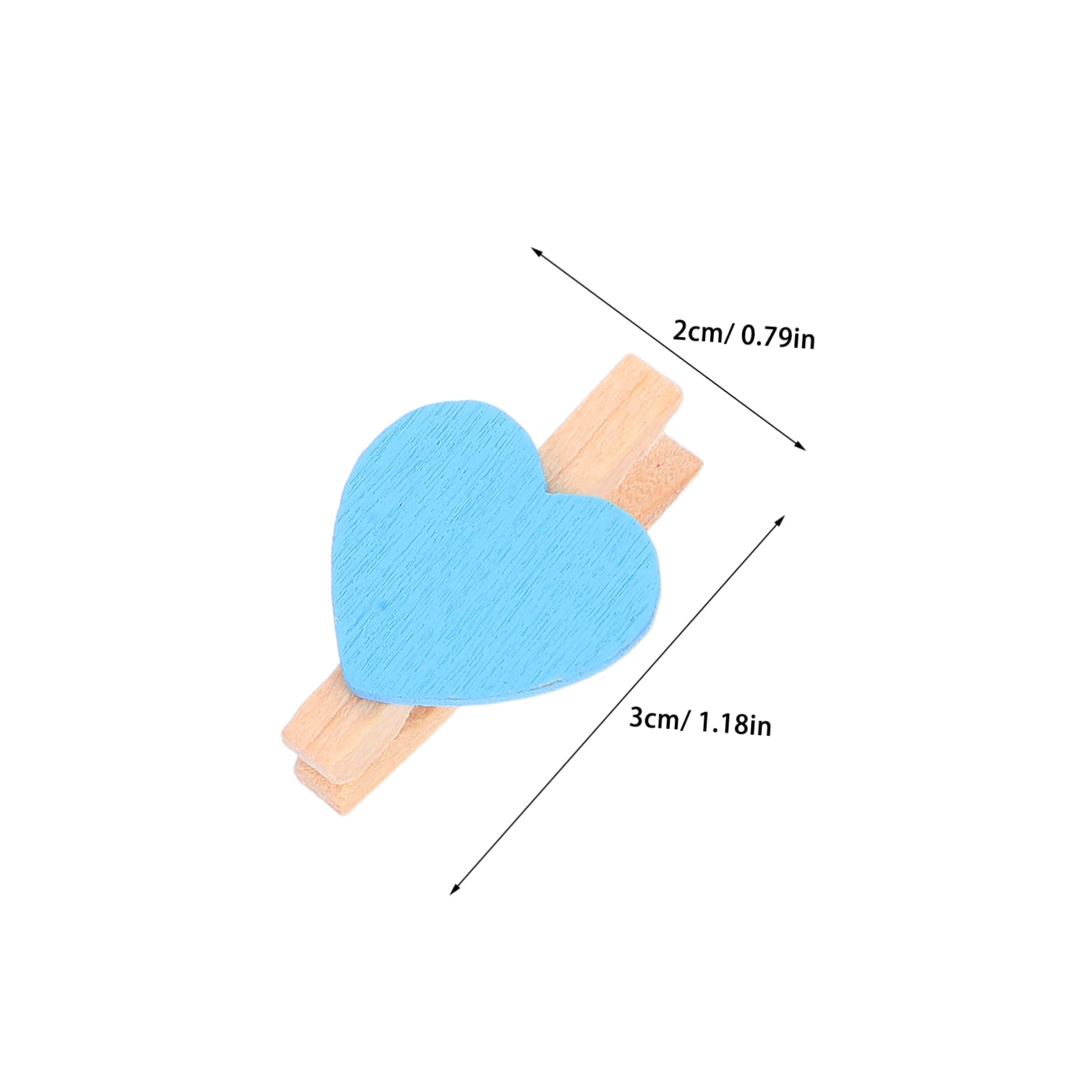 FUNOMOCYA 90pcs Heart Shaped Wooden Clips for Photos Crafts and Holiday Decor Mini Decorative Clamps and Each Versatile Love Heart Clips for Home and Party Use