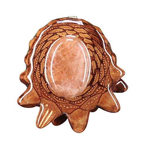 Red Sunstone Third Eye Pinecones Pendant Festival Jewelry For Women For Men Boho Fashion Gear 100% Natural Sacred Geometry Pinecone with Gemstone Necklace