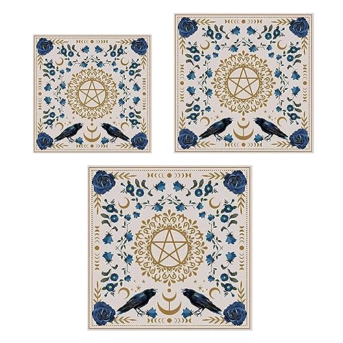 Square Shape Pendulum Divinations Mat Altar Tablecloth Board Game Card Pad Rune Table Cloth Metaphysical Board Game Mat Divinations Altar Cloth Astrology Tablecloth Board Game Table Cloth Mat Tarot