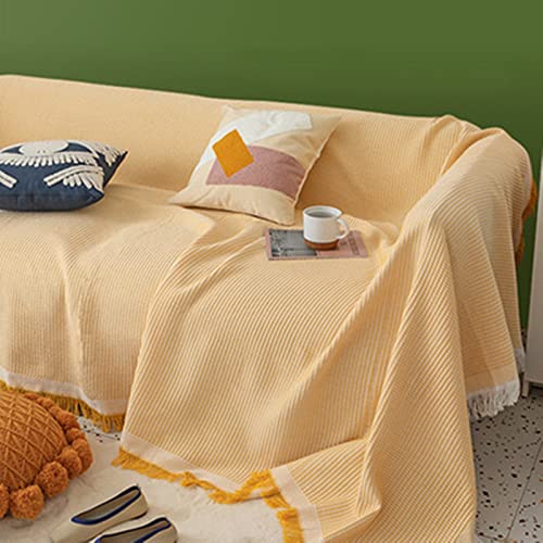 ソファーカバー マルチカバー 北欧風 フリンジ付き 綿 1人掛け 2人掛け 3人掛け 4人掛け マルチカバー 長方形 大判 両面使える 洗える 四季通用 汚れ防止 多機能 キャンプ ラグ ブランケット キャンプ ソファーカバー 北欧 ベッドカバー 毛布 オ