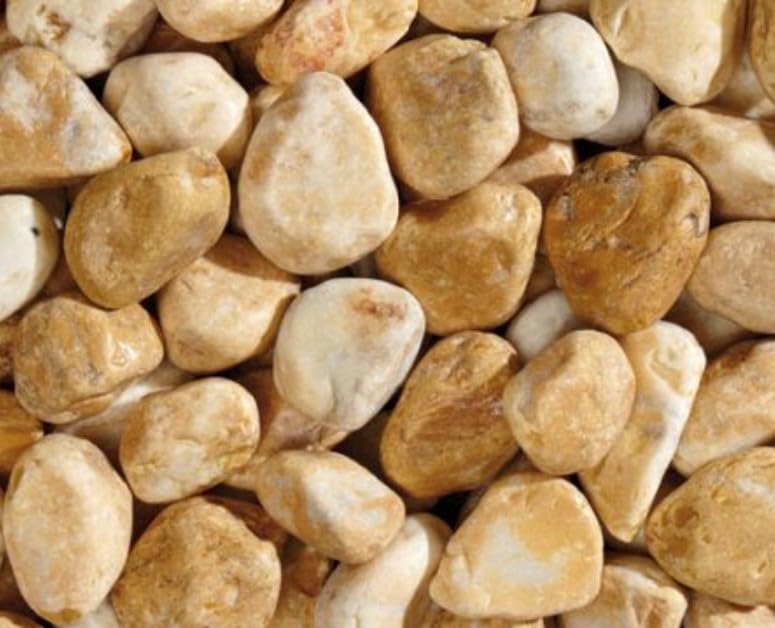 Giallo Siena Marmorsplitt 40-60 mm (25 kg) | Gelber Zierkies & Dekokies | Mediterrane Gartengestaltung, Teichbau & Beetabdeckung | Hochwertiger Naturstein Gelb-Ocker frostsicher