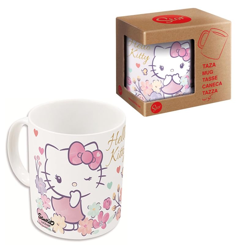 Caneca de cerâmica de sublimação de 325 ml em caixa de Hello Kitty