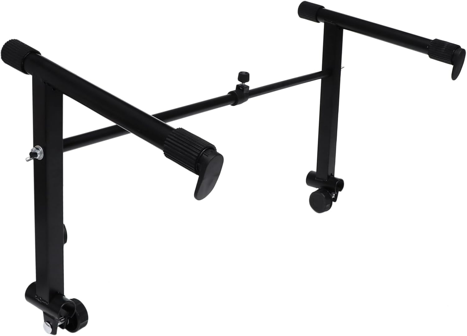 Strong Secure Electric Piano Stand Double Keyboard Stand Tiered Design Non-slip Base Easy to Store Iron Construction Random Style