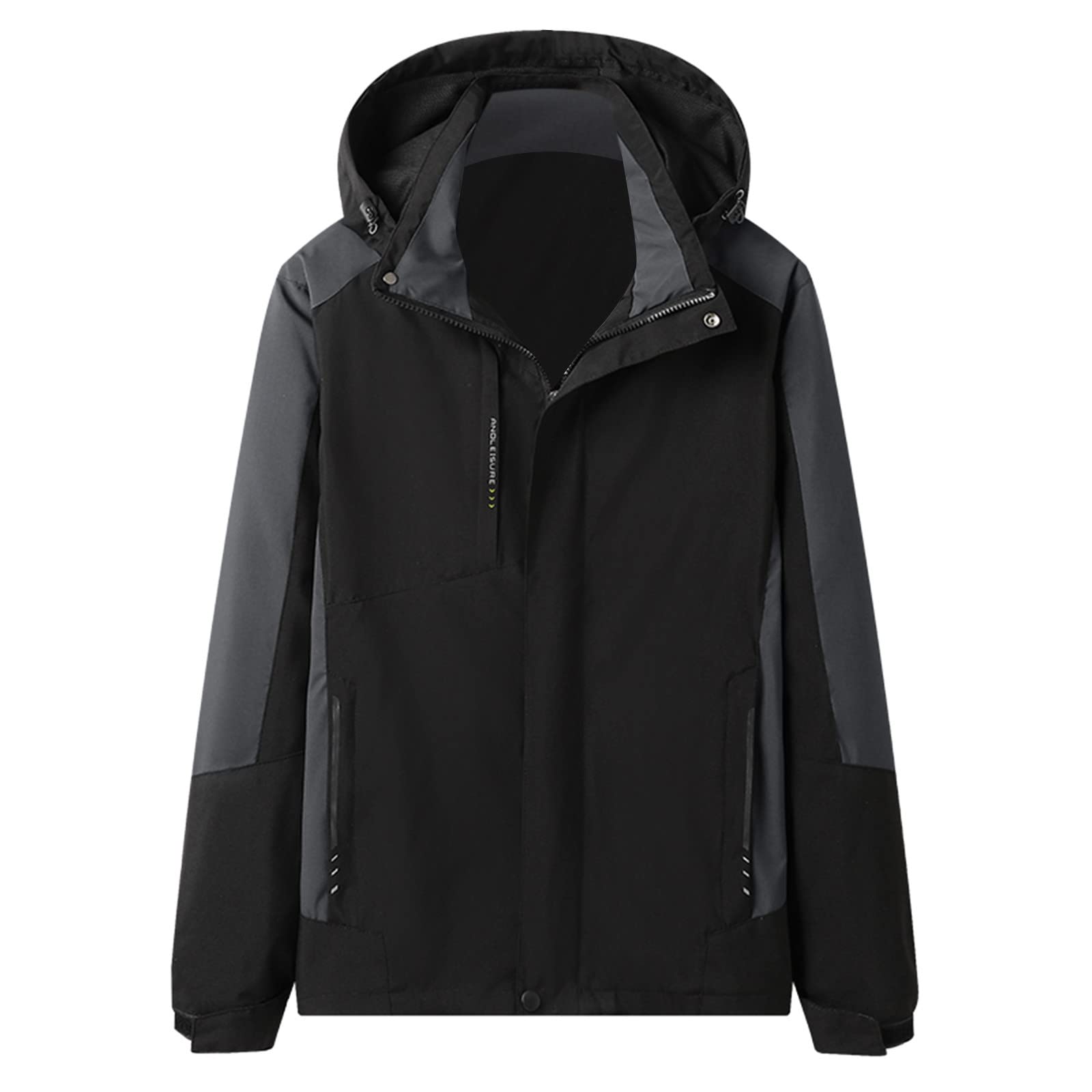 Genérico Chubasquero Hombre Impermeable - Chaqueta informal transpirable impermeable con capucha sólida para hombre diseño de vuelo clásico ideal otoño