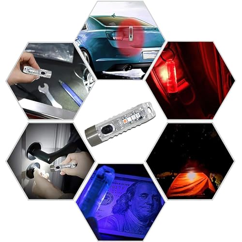 Image of Mini USB Rechargeable LED Flashlight | 400 Lumens COB Keychain Torch Light | Pocket Size EDC Light with 11 Modes | Waterproof & Durable Mini Torch for Camping, Emergency & Daily Use