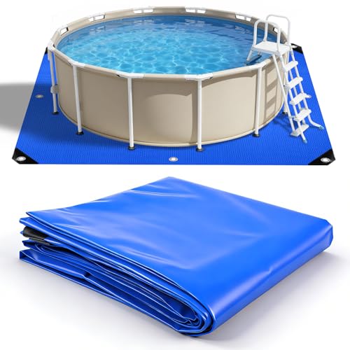 COZYDIG 10x10FT Swimming Pool Ground Cloth Square Pool Liner Pad for Above Ground Pools Heavy-Duty Under Pool Padding for Pool Bottom Prevents Punctures Weed Barrier Extends Liner Life