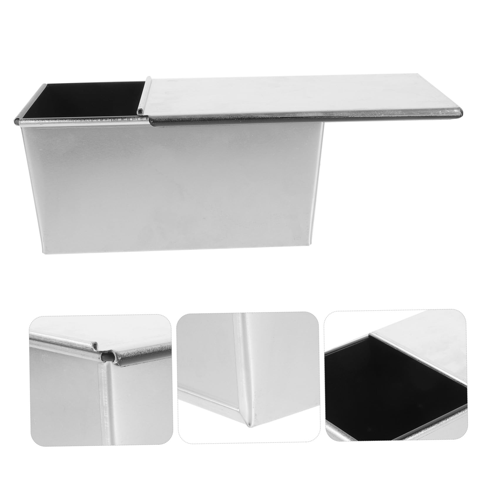 MAGICLULU Teglia Pane con Coperchio in Alluminio Antiaderente Stampo per Pane Toast Contenitore per Cottura Domestica Liscio Protettivo e Pagnotte Fatte in Casa