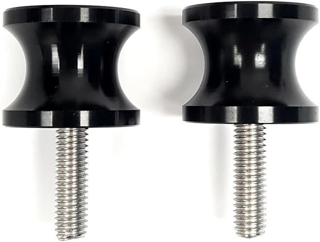 Krator SPL-002 Black Swingram Spool Slider (Low Profile 6mm Fits Most Yamaha Bikes) YAMAHA YZFR1 R1 R6 R6S 600 1000 FZ6 YZF)