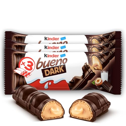 Kinder Bueno Dark Chocolate Bars Pack of 3 x 2 (6 Bars)