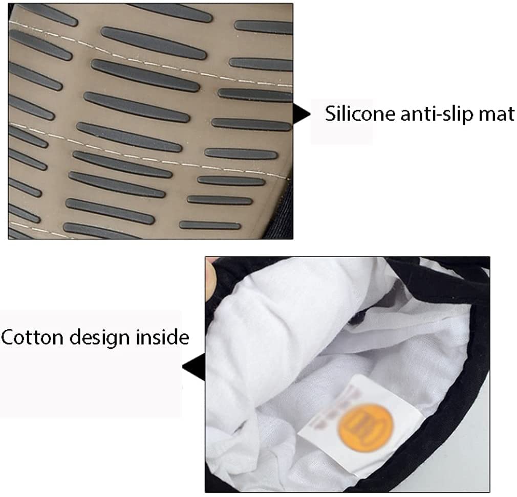 Manoplas Horno, Guantes De Silicona Y Algodón para Horno, Antideslizantes, Resistentes A Altas Temperaturas, para Cocinar Barbacoas, Hornear, Asar, Microondas, 2 Uds Cocinar Barbacoa