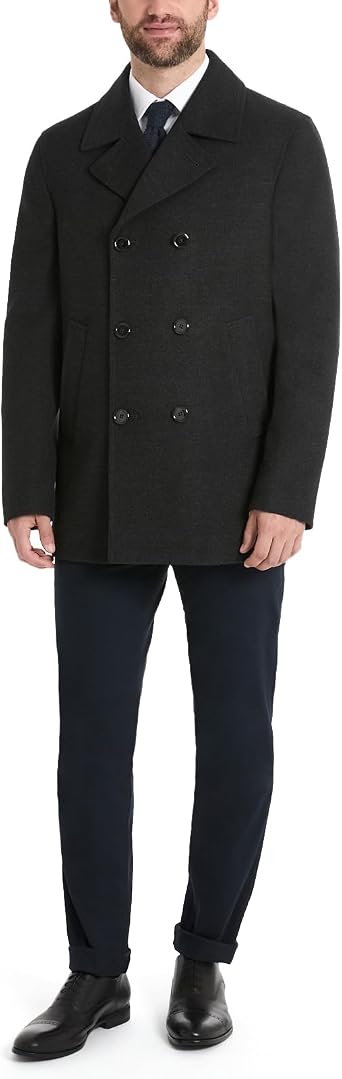 Ben Sherman Men's Boris Classic Double Breasted Peacoat Jacket BORIS