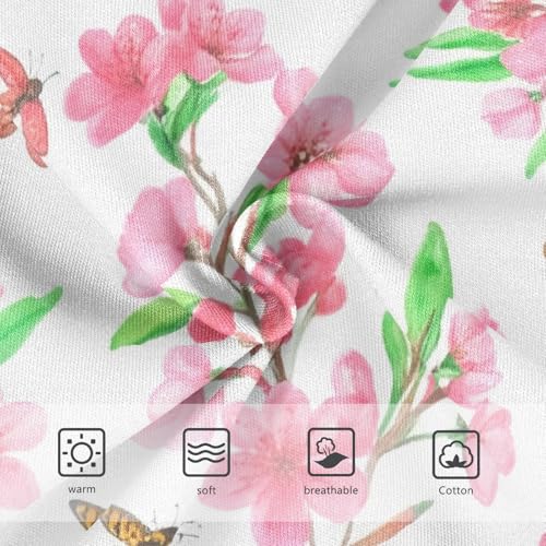 Pink Cherry Blossoms Flower Toddler Underwear Custom 2t Cotton Panties Little Girl Cartoon Kids Briefs Undies3