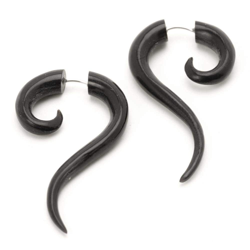 81stgeneration Boho Ohrringe Aus Horn - Spirale Tribal Design 45mm