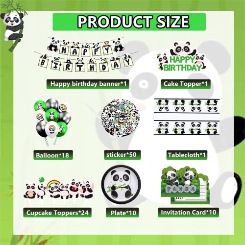 Mykhaila Panda Themed Birthday Party Supplies Kit #TOP1