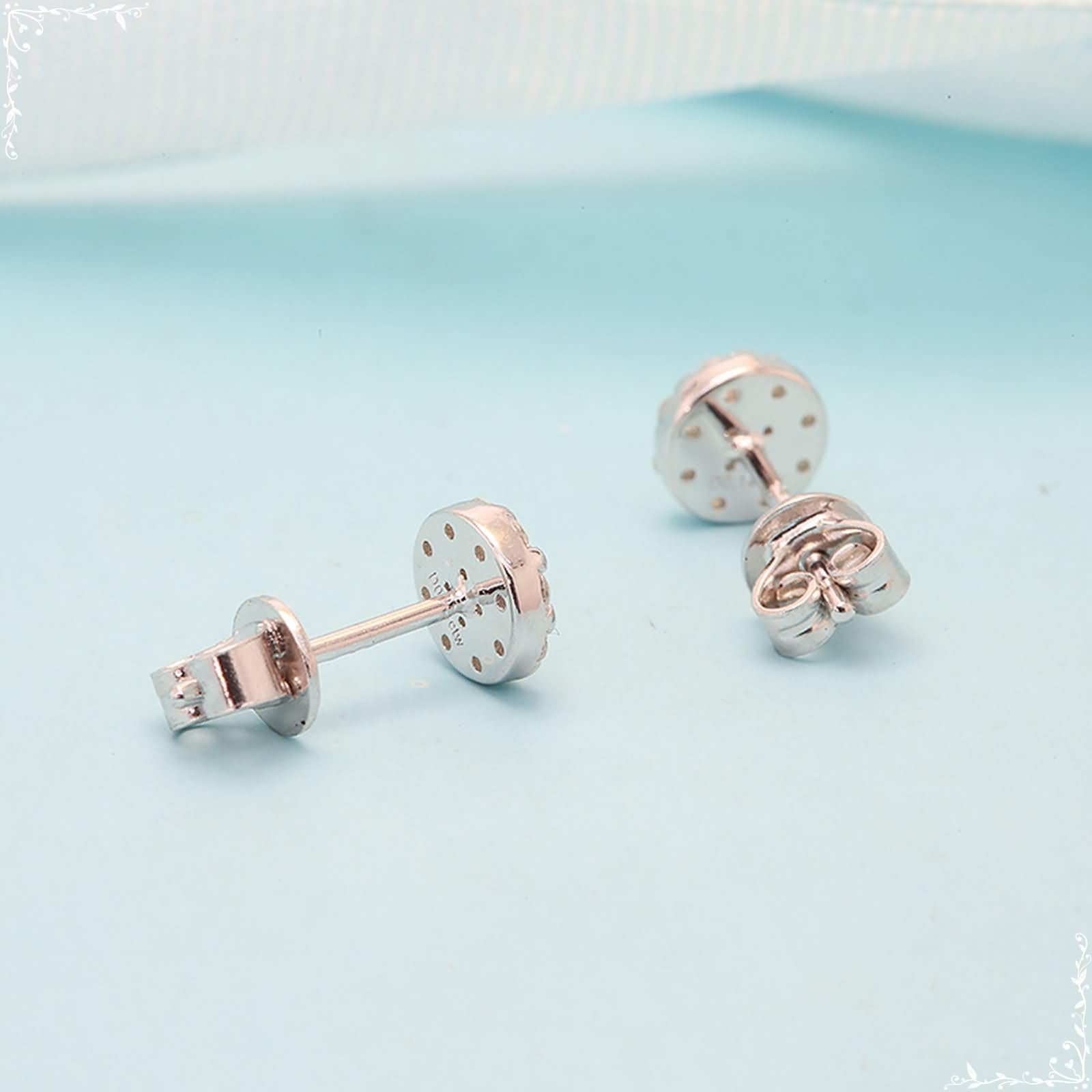 Weißgold 375/585 / 750 Ohrringe Damen, Rund mit Moissanit, Schmuck Silber Frauen Ohrringe