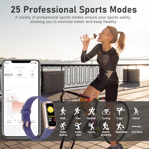 Image of Fitness Tracker with Step Counter /Calories /Stopwatch, Activity Tracker, Health Tracker with Heart Rate Monitor, Sleep Tracker,1.10''AMOLED Touch Color Screen, Pedometer Watch for Women Men