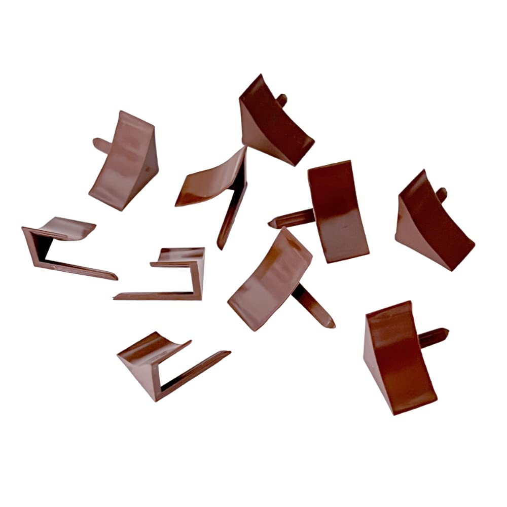 InstaTrim End Caps - 10 Dark Brown 3/4" Wide Caulk Strip End Cap Pieces - Trim for Corners - Paintable
