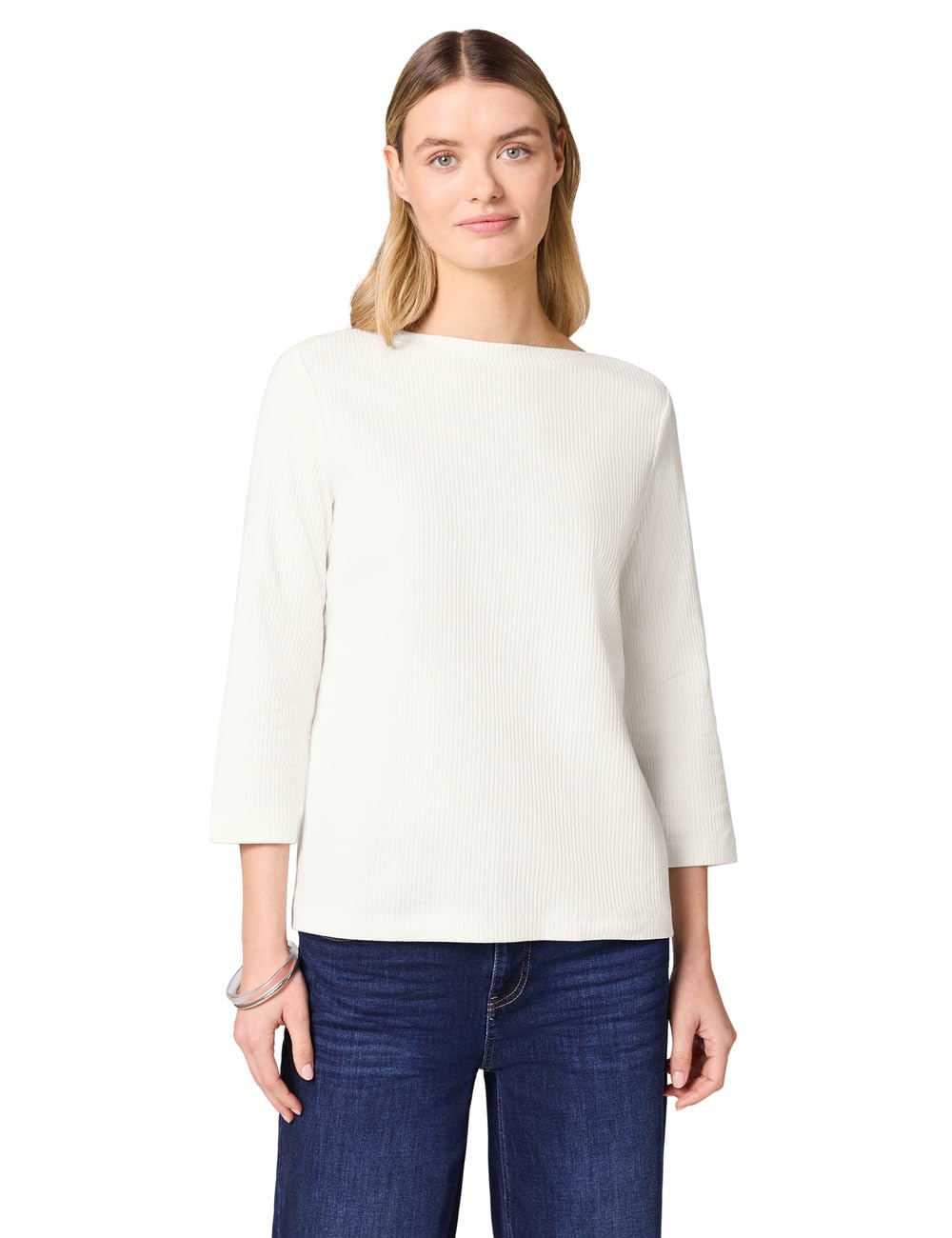 Damen Shirt in Rippstruktur