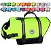 Vivaglory Dog Life Jacket Size Adjustable Dog Lifesaver Safety Extra Bright Yellow Vest Pet Life Preserver, Extra Bright Yellow, Small