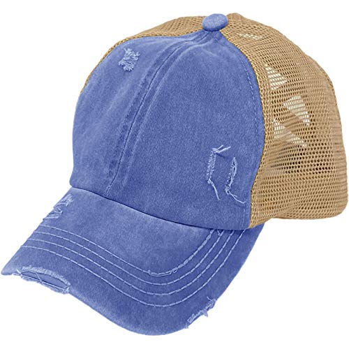 Image of C.C Ponytail Criss Cross Messy Buns Ponycaps Baseball Cap Dad Trucker Mesh Hat