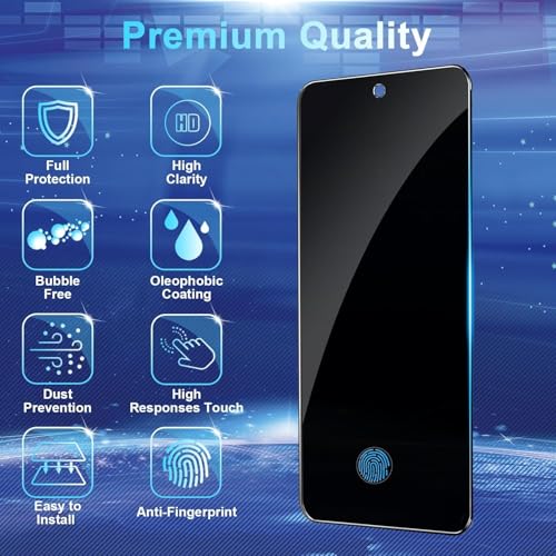 Image of Privacy Tempered Glass Screen Protector Compatible for Samsung Galaxy S25 Ultra with Edge to Edge Coverage and Easy Installation kit