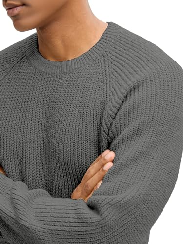 Men's Crewneck Sweater Casual Long Sleeve Knitted Pullover Sweaters4