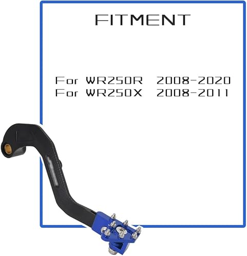 Miniatura 2 de JFG RACING Pedal de freno trasero de motocicleta Palanca de freno de pie plegable de aluminio para WR250R 2008-2020 WR250X 2008-2011 Dirt Bike Azul