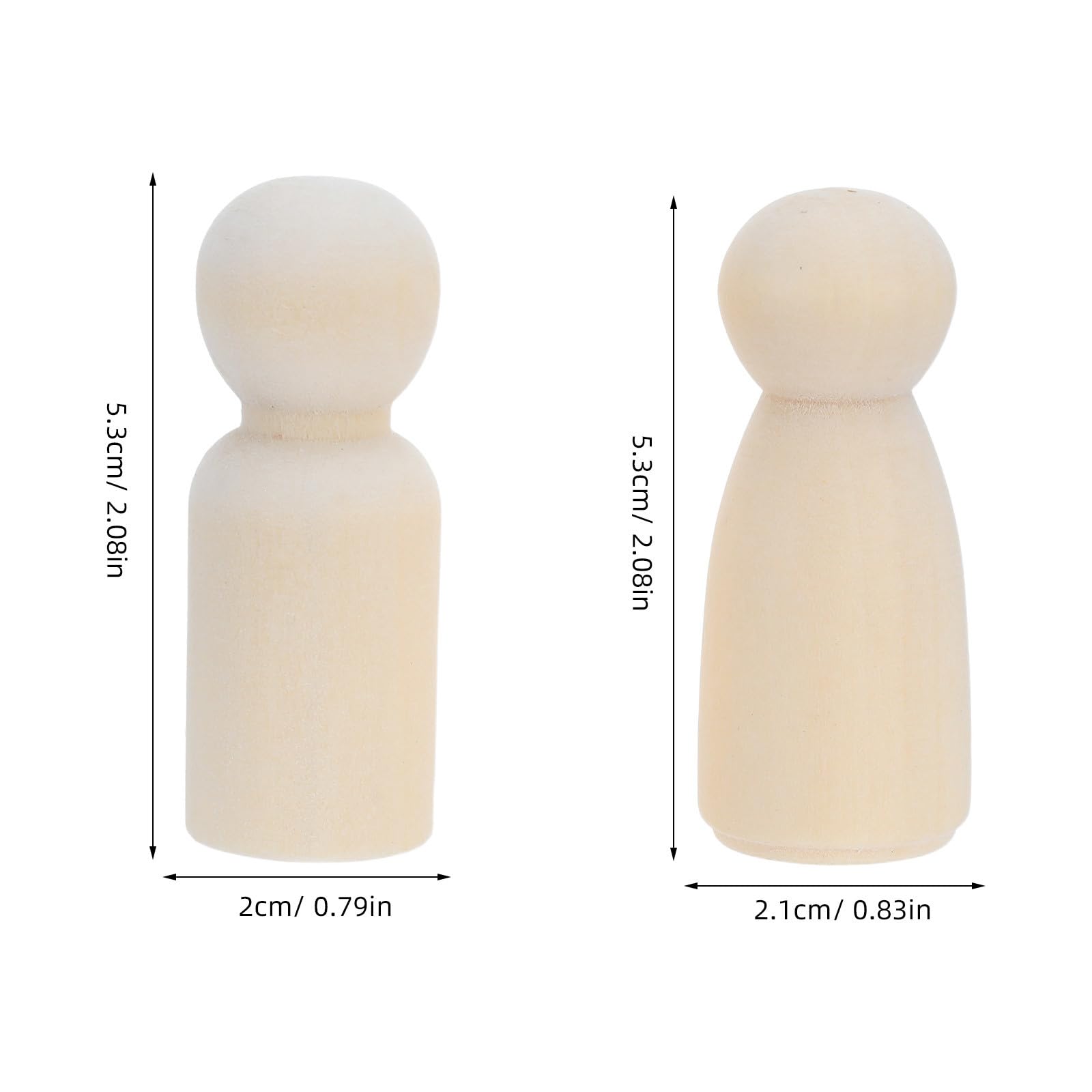 MAGICLULU 40 figuras de madera sin pintar, ideales para decorar, pintar, manualidades, Navidad, cumpleaños, fiestas y proyectos artísticos escolares.