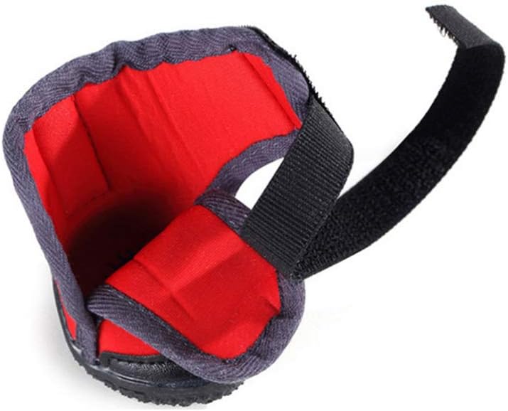 balacoo 4pcs Dog Warm Shoes for Outdoor Mountain Climbing Non-Slip Winter Pet Footwear Red Breathable Design Fit for Active Pets