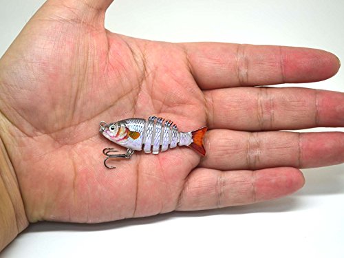 Silver Scaled FRY Multi Jointed Fishing Lure Swimbait perch pike 50mm/ 2g / 6 segments