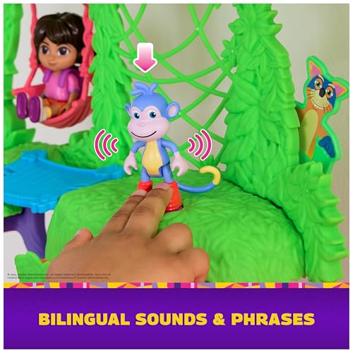 Dora, Explore & Play Rainforest Casita Playset, Dora & Boots Figures, Dollhouse Furniture, Bilingual Phrases, Kids Toys for Girls & Boys Ages 3 and Up - image 4