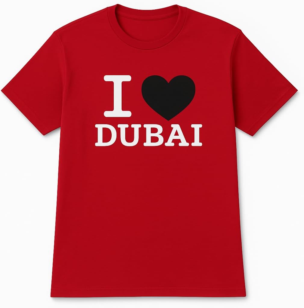 I Love Dubai t Shirt For Men and/or Women (Unisex), Cotton Printed Tshirt, Dubai Souvenir