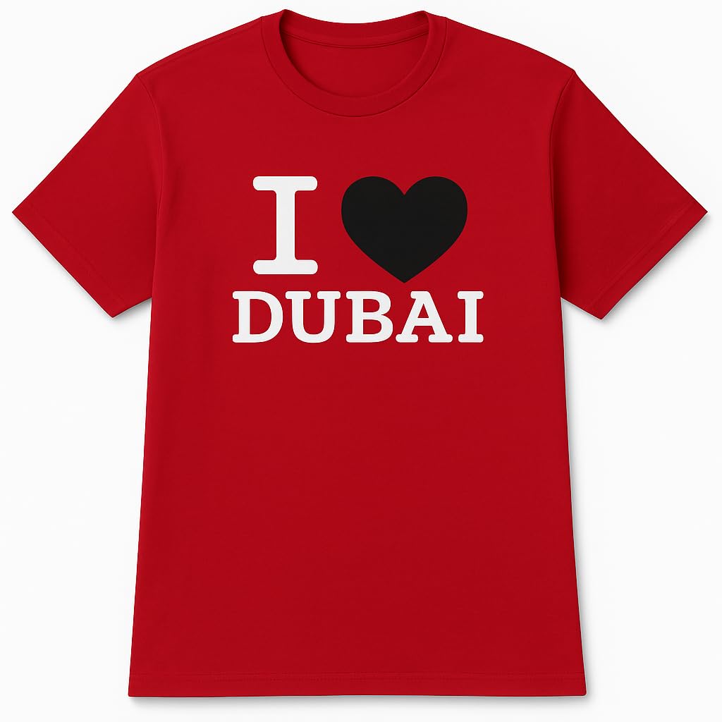 I Love Dubai t Shirt For Men and/or Women (Unisex), Cotton Printed Tshirt, Dubai Souvenir