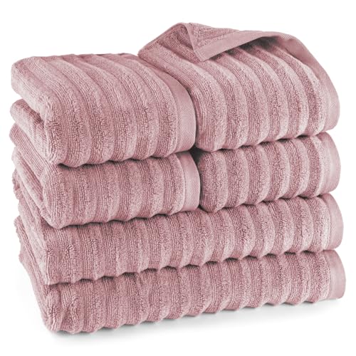 Pure Label 6-TLG. Handtücher Set mit Aufhängeschlaufen aus 100{121c497a4a3c601ce6fe3b896cad4209b0d091f8cafa8018ca5961f93ccef803} Baumwolle, saugstark, weich und Oeko-TEX Zertifiziert - 2X Badetuch (70x140cm) 4X Handtuch (50x100cm), Mauve Pure Label 6-TLG. Handtücher Set mit Aufhängeschlaufen aus 100{121c497a4a3c601ce6fe3b896cad4209b0d091f8cafa8018ca5961f93ccef803} Baumwolle, saugstark, weich und Oeko-TEX Zertifiziert - 2X Badetuch (70x140cm) 4X Handtuch (50x100cm), Mauve