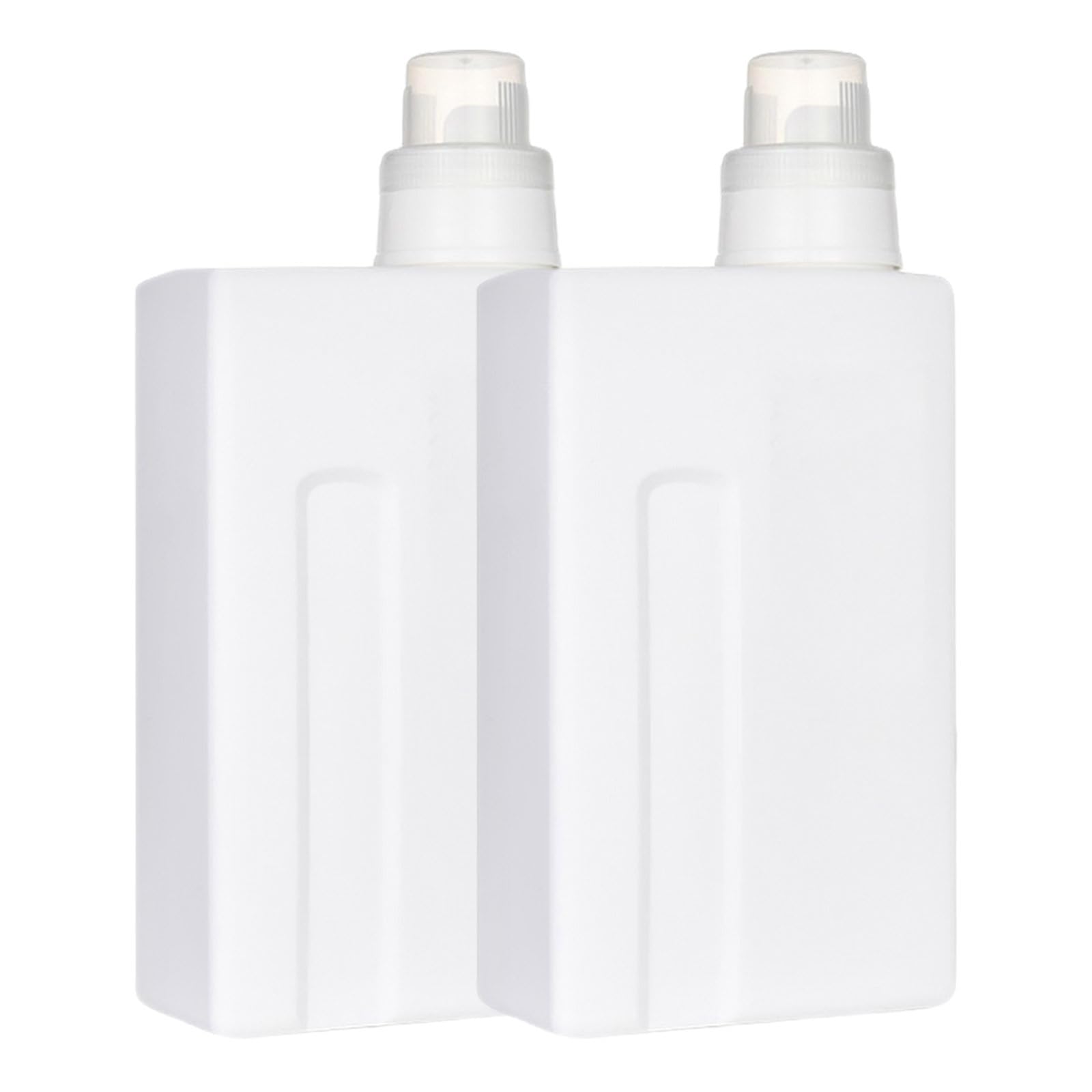 Zerodeko 2 dispenser per detersivo per bucato, 1 l, 935.5 g, bottiglie vuote a tenuta stagna per lozione, contenitore supplementare per bottiglie liquide da viaggio (bianco)