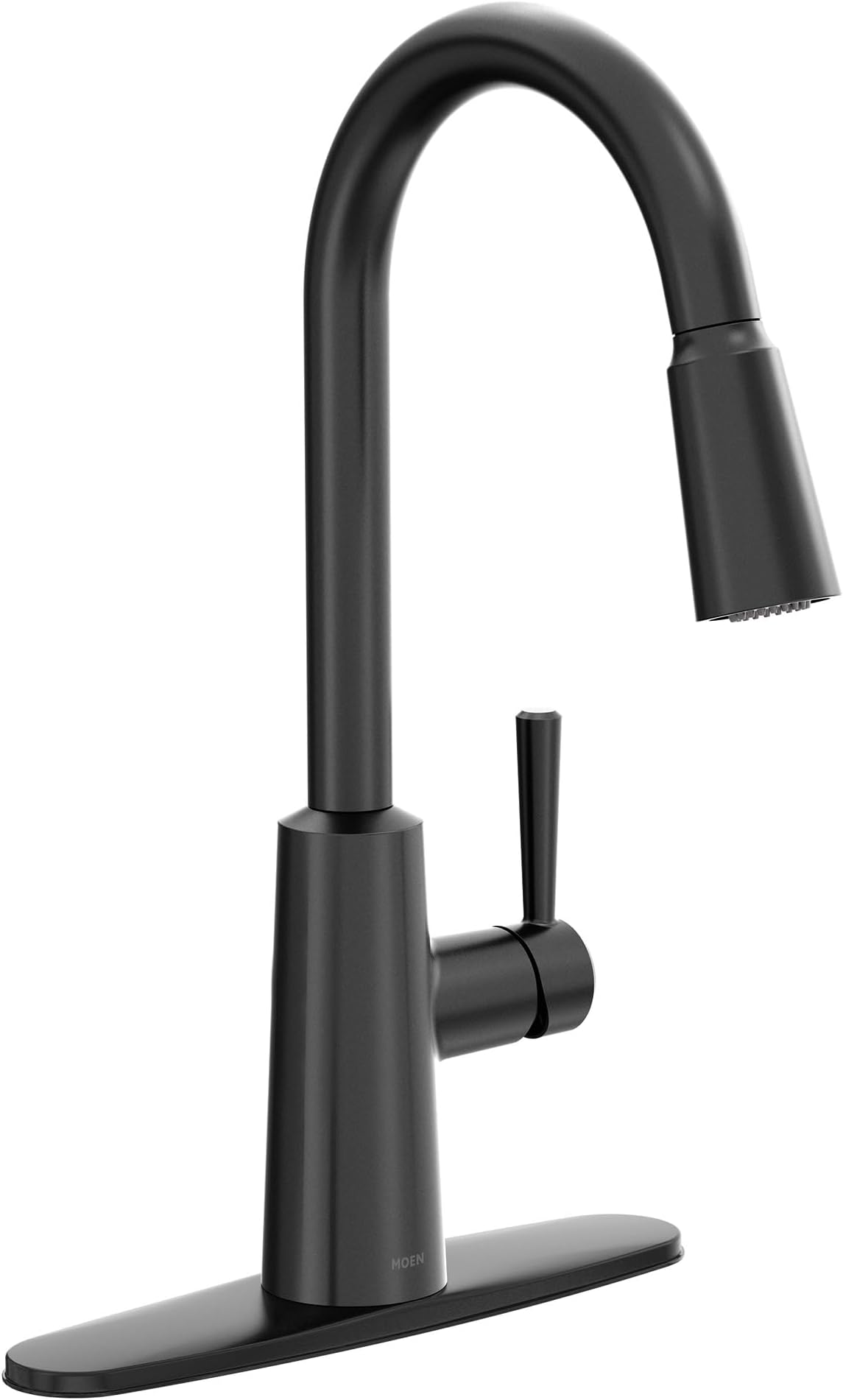 7402BL Single Handle High Arc Pull Down Kitchen Faucet, Matte Black