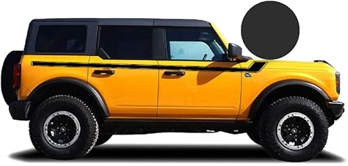 Calcomanía de rayas de hockey retro de 2 y 4 puertas compatible con Ford Bronco 2021 2022 de 4 puertas, kit de calcomanías de vinilo impermeables a