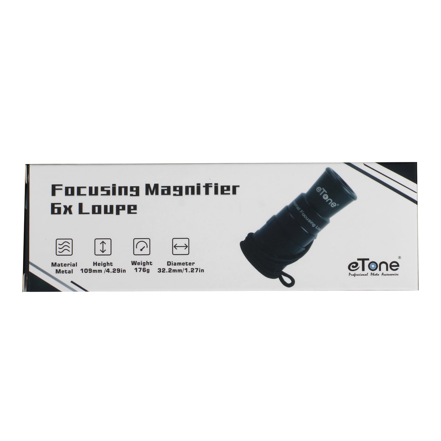 eTone Lente d'ingrandimento professionale per fotografia fotografica, 6 x lenti d'ingrandimento in vetro opaco, per 4 x 5 8 x 10 Toyo Linhof, Tachihara, per fotocamera di grandi formati, mirino