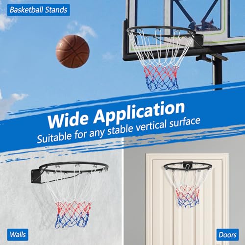 image for Goplus 18’’/15’’ Replacement Basketball Rim, Wall Door Mounted
